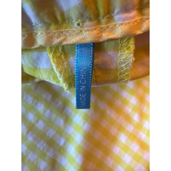 J.McLaughlin Yellow Gingham Womens Pants Size 4 Cotton & Spandex Preppy - Picture 4 of 7